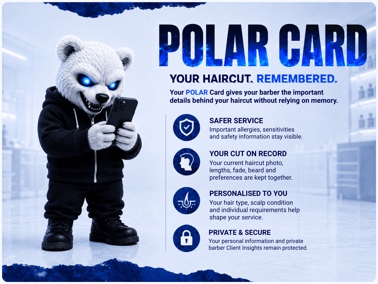 POLAR Card — your haircut, remembered